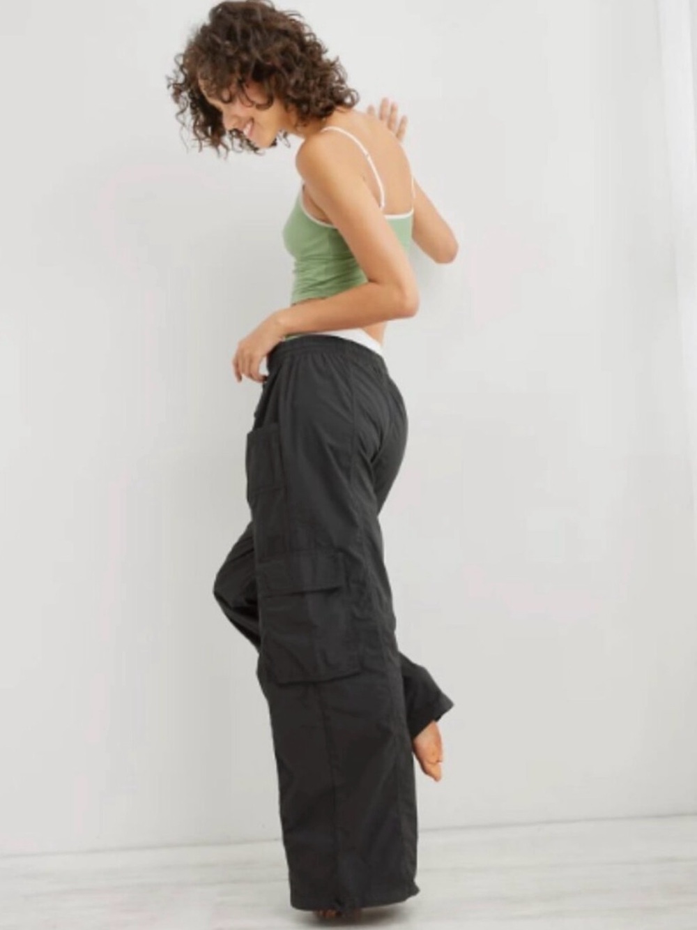 AMERICAN EAGLE Baggy Convertible Joggers 4,short